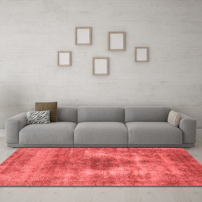 Industrial Red Washable Rugs