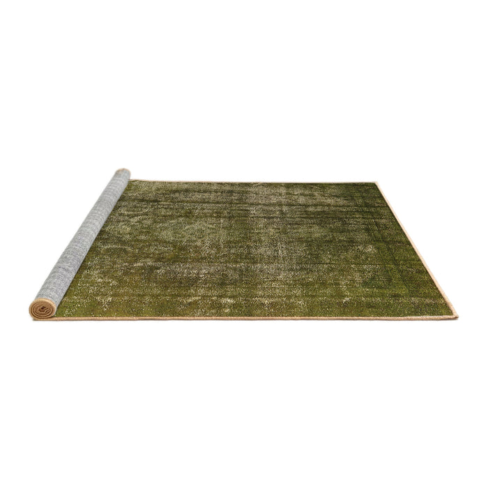 Sideview of Machine Washable Industrial Modern Hazel Green Rug, wshurb1863