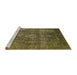 Sideview of Machine Washable Industrial Modern Hazel Green Rug, wshurb1863