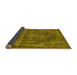 Sideview of Oriental Yellow Industrial Rug, urb1863yw