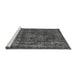 Sideview of Machine Washable Oriental Gray Industrial Rug, wshurb1863gry