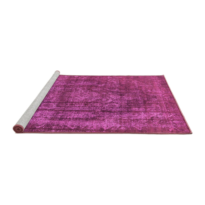 Sideview of Machine Washable Oriental Pink Industrial Rug, wshurb1863pnk