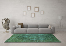 Machine Washable Oriental Light Blue Industrial Rug in a Living Room, wshurb1863lblu