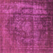 Square Oriental Pink Industrial Rug, urb1863pnk