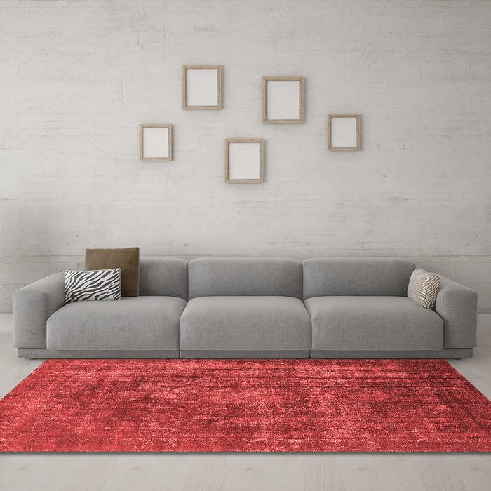 Industrial Red Washable Rugs
