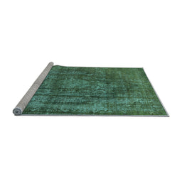Sideview of Machine Washable Oriental Light Blue Industrial Rug, wshurb1863lblu