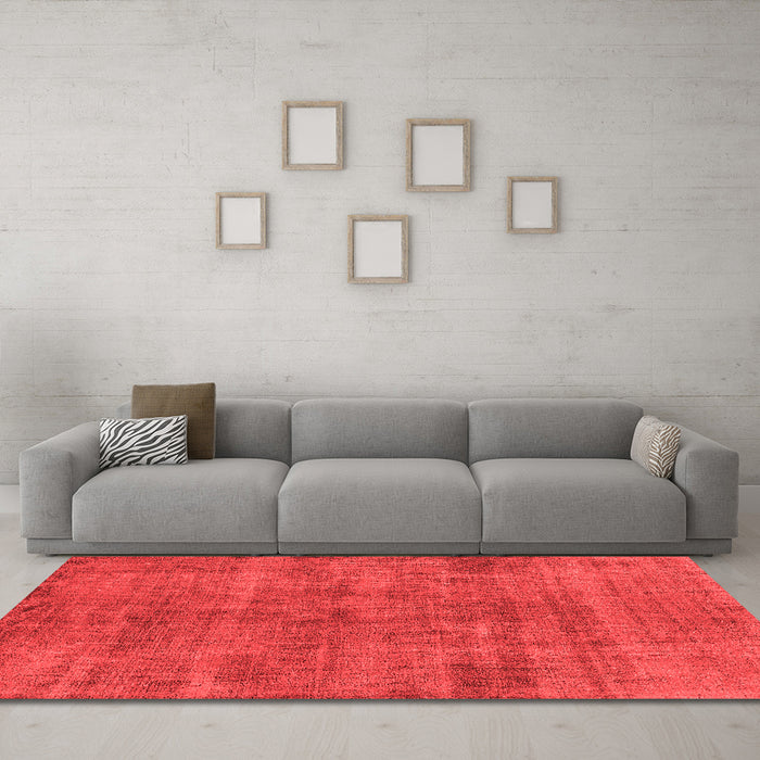 Industrial Red Washable Rugs