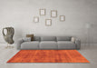 Machine Washable Oriental Orange Industrial Area Rugs in a Living Room, wshurb1864org