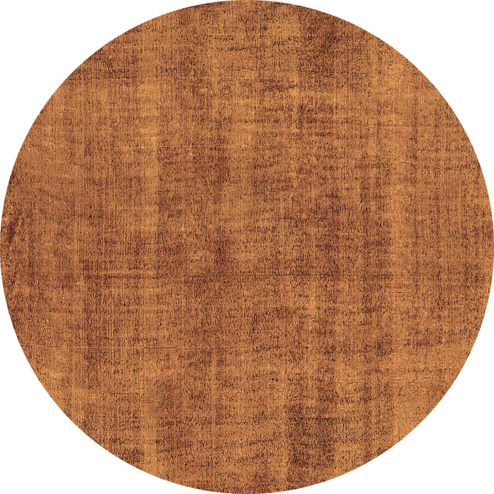 Round Oriental Brown Industrial Rug, urb1864brn