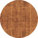 Round Oriental Brown Industrial Rug, urb1864brn