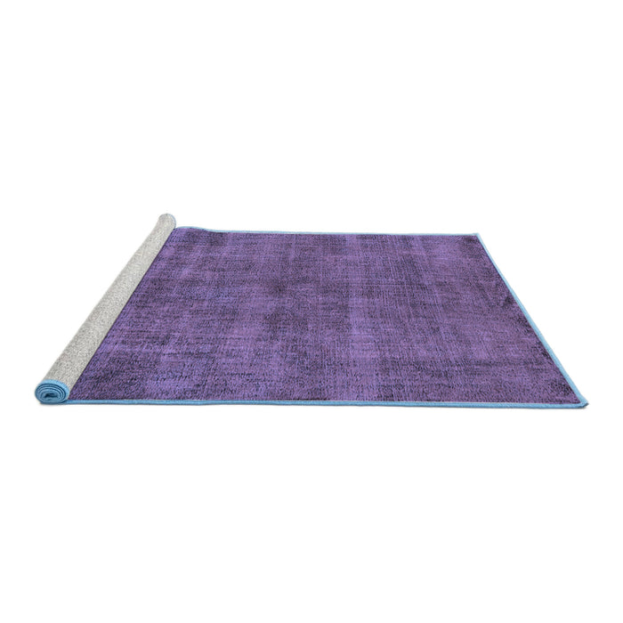 Sideview of Machine Washable Oriental Blue Industrial Rug, wshurb1864blu