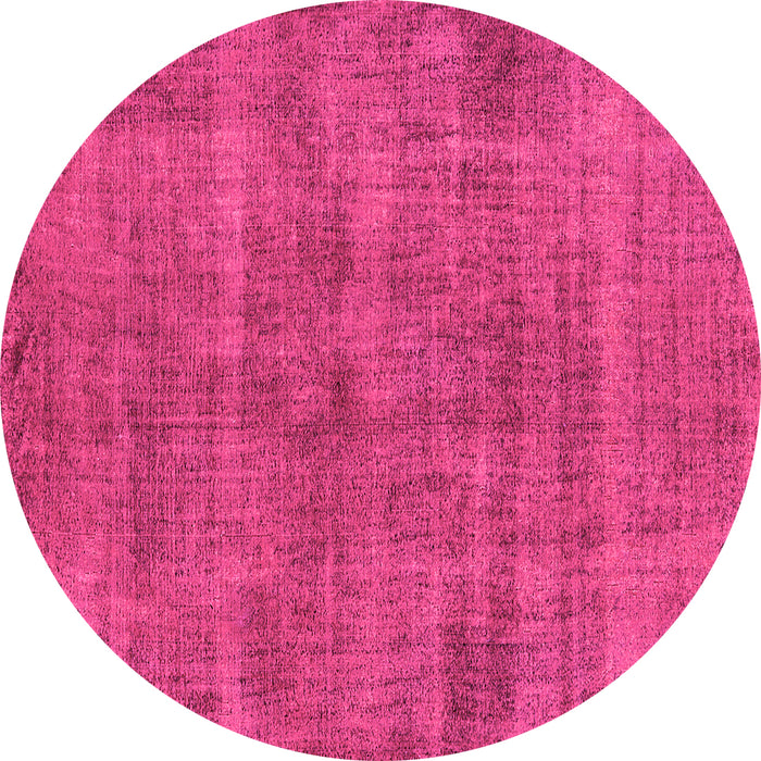 Round Oriental Pink Industrial Rug, urb1864pnk