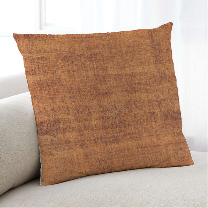 Lifestyle Image of Mid-Century Modern Urban Square Orange Red Orange Throw Pillow, 18 inch by 18 inch, pwurb1864