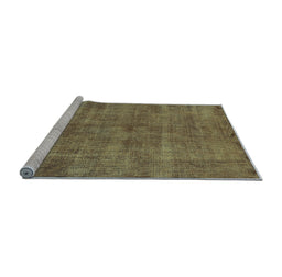 Sideview of Machine Washable Oriental Light Blue Industrial Rug, wshurb1864lblu