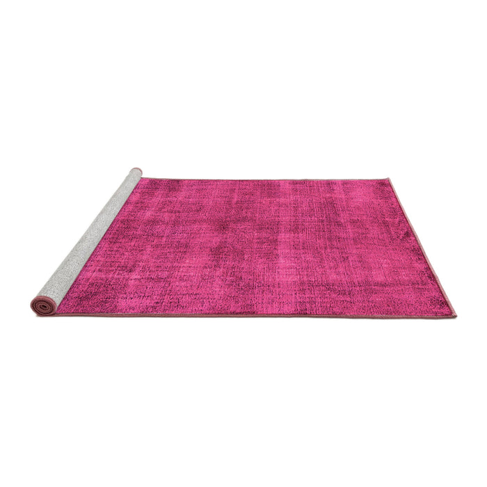 Sideview of Machine Washable Oriental Pink Industrial Rug, wshurb1864pnk