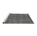 Sideview of Machine Washable Oriental Gray Industrial Rug, wshurb1864gry