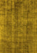 Machine Washable Oriental Yellow Industrial Rug, wshurb1865yw