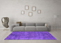 Machine Washable Oriental Purple Industrial Rug, wshurb1865pur