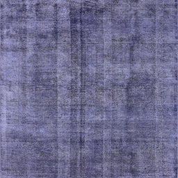 Square Machine Washable Industrial Modern Periwinkle Purple Rug, wshurb1865