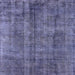 Square Machine Washable Industrial Modern Periwinkle Purple Rug, wshurb1865