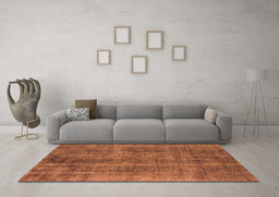 Machine Washable Oriental Orange Industrial Area Rugs in a Living Room, wshurb1865org