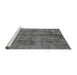 Sideview of Machine Washable Oriental Gray Industrial Rug, wshurb1865gry
