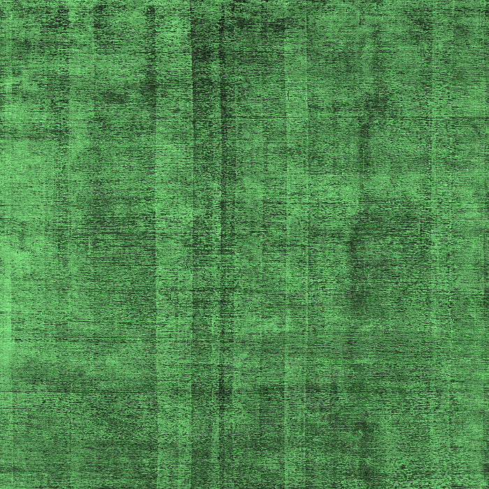 Square Machine Washable Oriental Emerald Green Industrial Area Rugs, wshurb1865emgrn