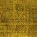 Square Machine Washable Oriental Yellow Industrial Rug, wshurb1865yw