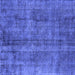 Square Machine Washable Oriental Blue Industrial Rug, wshurb1865blu
