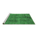Sideview of Machine Washable Oriental Green Industrial Area Rugs, wshurb1865grn