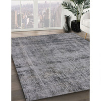 Mid-Century Modern Gray Oriental Rug, urb1866