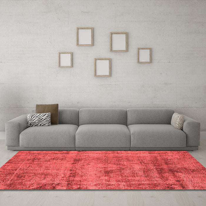 Industrial Red Washable Rugs