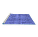 Sideview of Machine Washable Oriental Blue Industrial Rug, wshurb1866blu