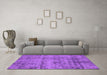 Machine Washable Oriental Purple Industrial Area Rugs in a Living Room, wshurb1866pur