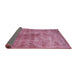 Sideview of Mid-Century Modern Dark Hot Pink Oriental Rug, urb1867