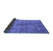 Sideview of Oriental Blue Industrial Rug, urb1867blu