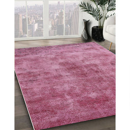Mid-Century Modern Dark Hot Pink Oriental Rug in Family Room, urb1867