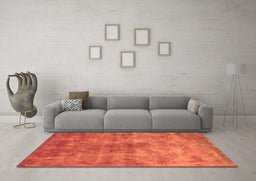 Machine Washable Oriental Orange Industrial Area Rugs in a Living Room, wshurb1867org