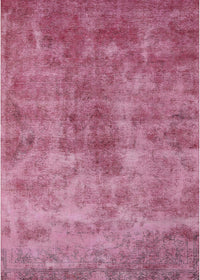 Machine Washable Industrial Modern Dark Hot Pink Rug, wshurb1867