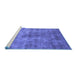 Sideview of Machine Washable Oriental Blue Industrial Rug, wshurb1867blu