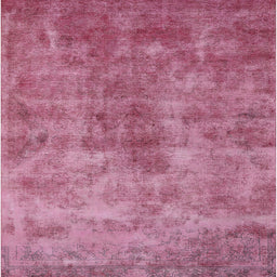 Square Machine Washable Industrial Modern Dark Hot Pink Rug, wshurb1867