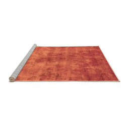Sideview of Machine Washable Oriental Orange Industrial Area Rugs, wshurb1867org