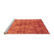 Sideview of Machine Washable Oriental Orange Industrial Area Rugs, wshurb1867org