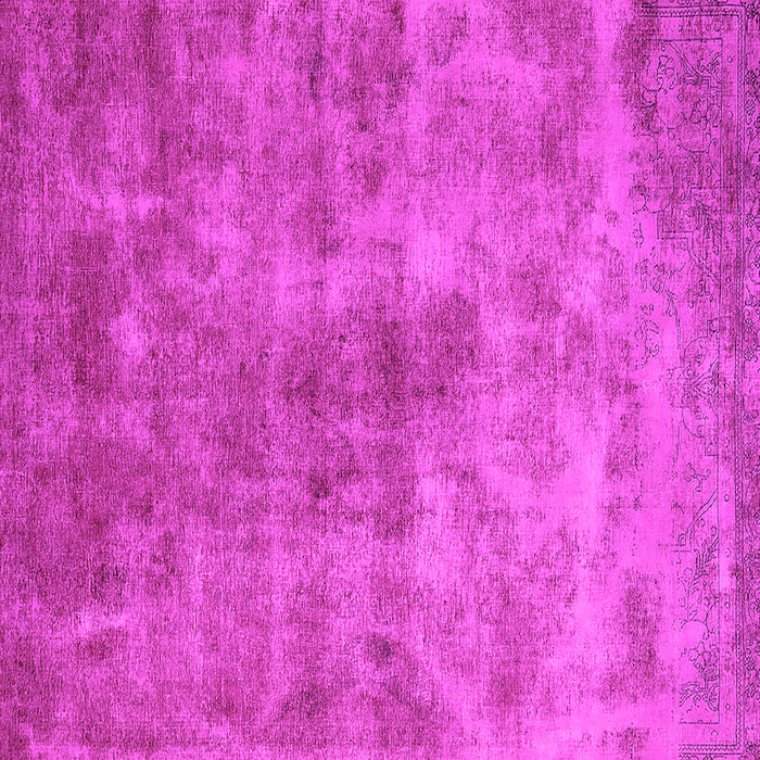 Square Machine Washable Oriental Pink Industrial Rug, wshurb1867pnk