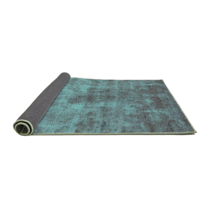 Sideview of Oriental Turquoise Industrial Rug, urb1867turq
