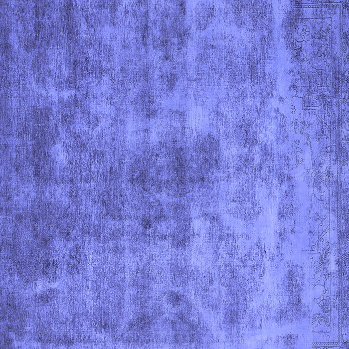 Square Oriental Blue Industrial Rug, urb1867blu