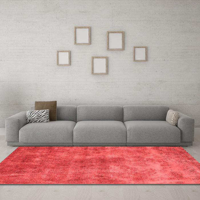 Industrial Red Washable Rugs