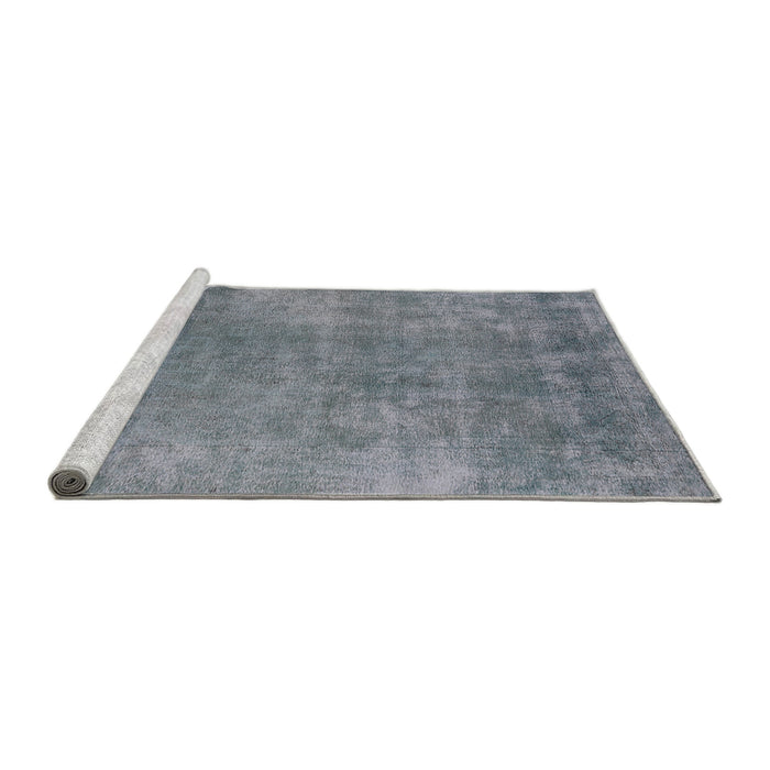 Sideview of Machine Washable Industrial Modern Silver Gray Rug, wshurb1868