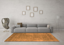 Machine Washable Oriental Orange Industrial Area Rugs in a Living Room, wshurb1868org