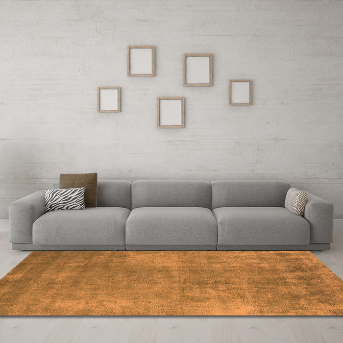 Machine Washable Oriental Orange Industrial Area Rugs in a Living Room, wshurb1868org